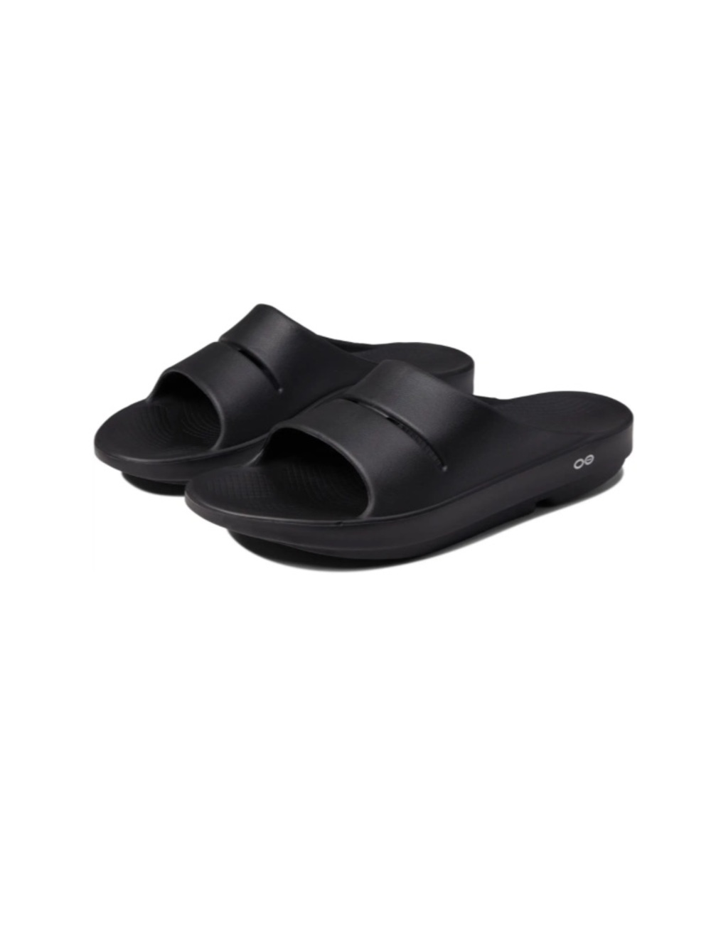 OOFOS OOahh black slide recovery sandals